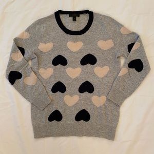J. Crew Hearts Sweater in Gray